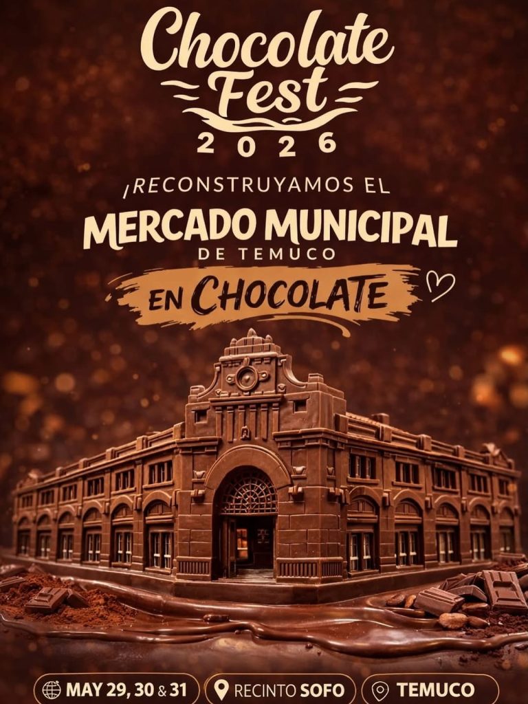 Chocolate Fest 2026 Recreará el Histórico Mercado Municipal de Temuco en una Impresionante Escultura de Chocolate