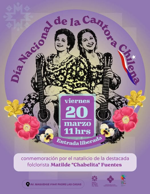 Padre Las Casas Conmemorará el Día Nacional de la Cantora Chilena con Encuentro Cultural Abierto a la Comunidad